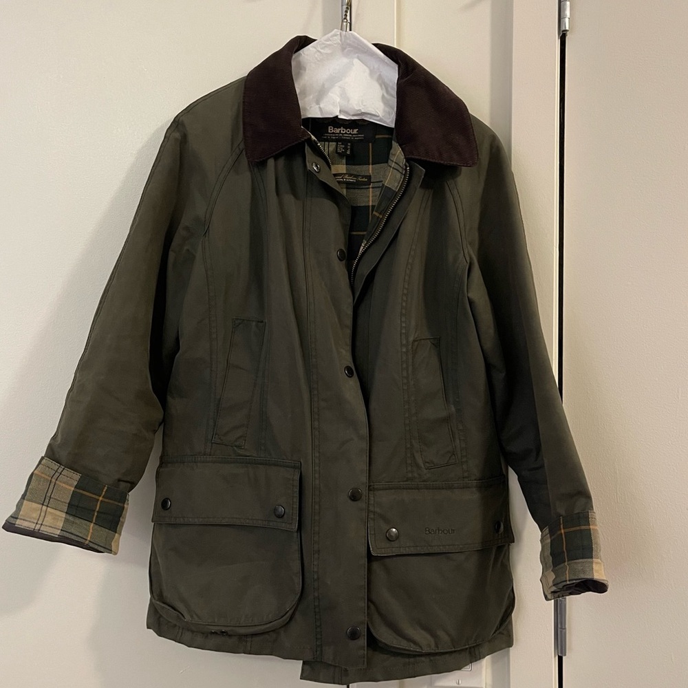 BARBOUR original Tartan wax jacket, Olive green